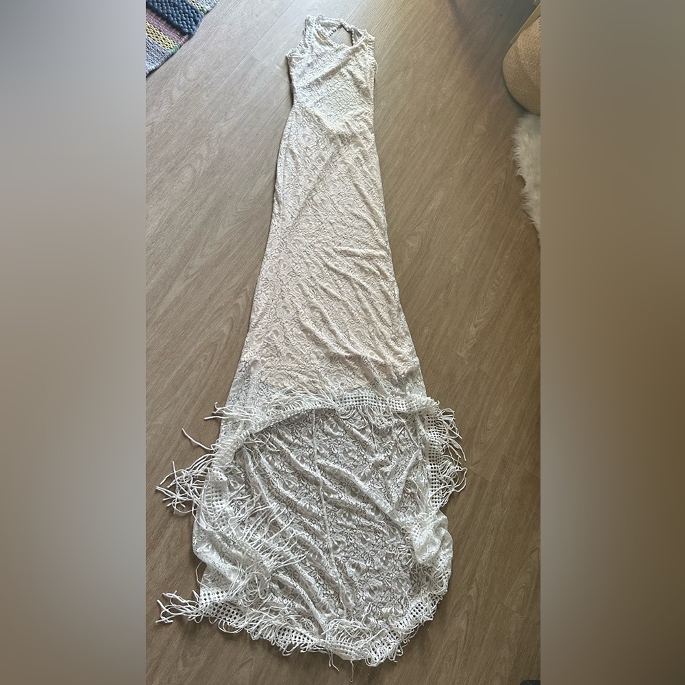 Lulu's White Lace Wedding Dress